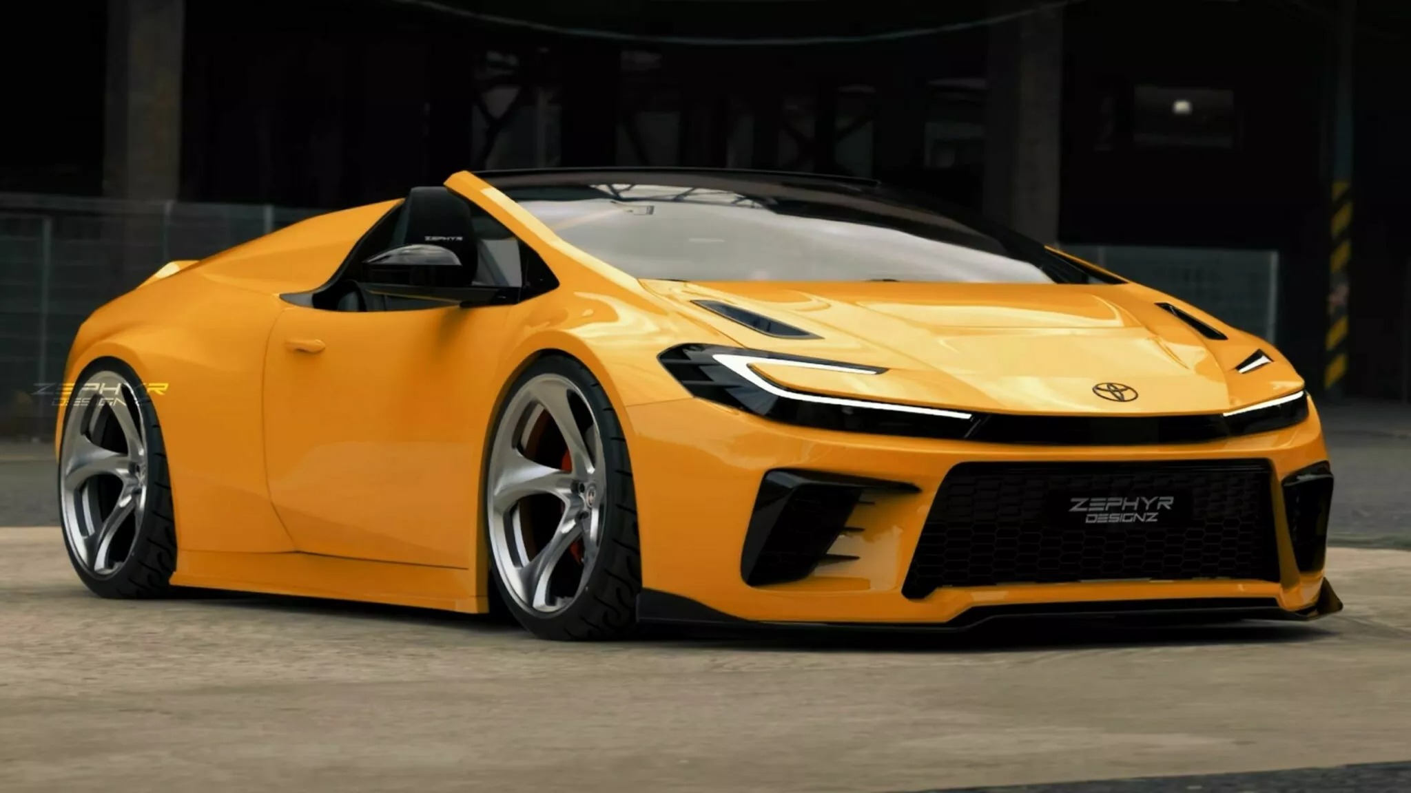 Toyota Prius превратили в безумный родстер в стиле Lamborghini и McLaren: показан экстремальный концепт