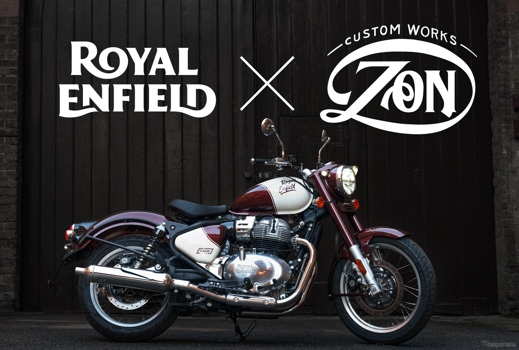 Royal Enfield и Custom Works Zon показали уникальный кастом-байк Classic 650 для Yokohama Hot Rod Custom Show 2025