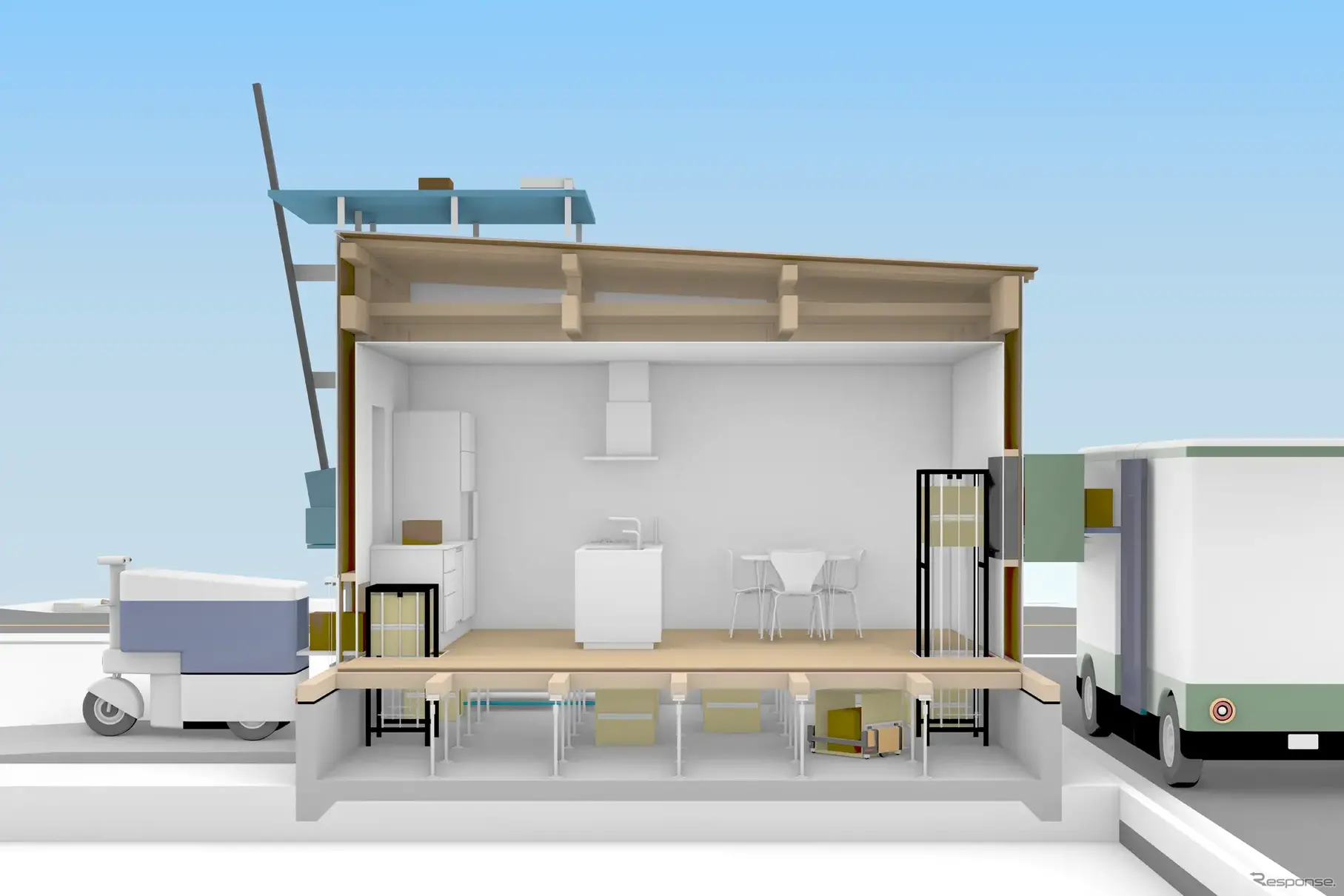 В Японии показали робота ENNOSHITA: хранение под полом избавит от краж и повторной доставки