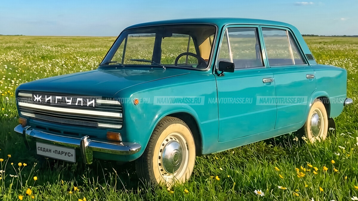 Рендер первого седана ВАЗ-2101 Парус 2026 мог бы выглядеть именно так: все подробности