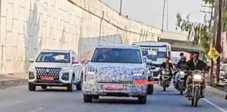 Гибридный внедорожник MG Starlight снова заметили на тестах в Индии. Новинку показали на фото