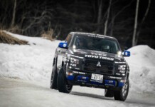 Команда актера Шо Аикавы на Mitsubishi Triton взяла «серебро» на Hokkaido Blizzard Rally 2026