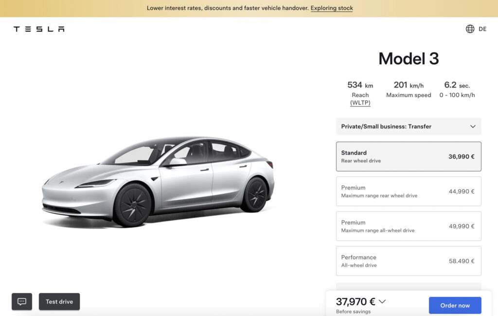 Tesla опровергла слухи о запуске новой Model 3 в Китае