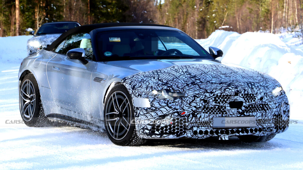 Обновленный Mercedes-Benz SL засветился на фото с другим мотором