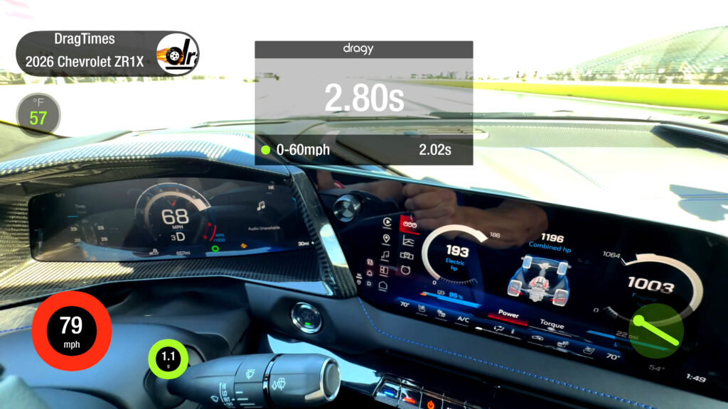 Серийный Corvette ZR1X разменял 8 секунд на квотермайле