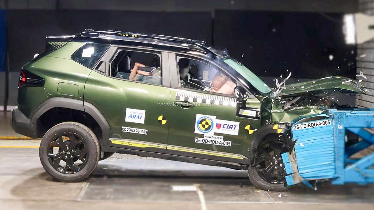 Renault Duster впервые получил 5 звёзд Bharat NCAP: результаты краш-теста