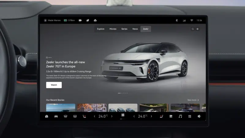 Zeekr запустил Entertainment Hub: 15 сервисов на борту без OTA
