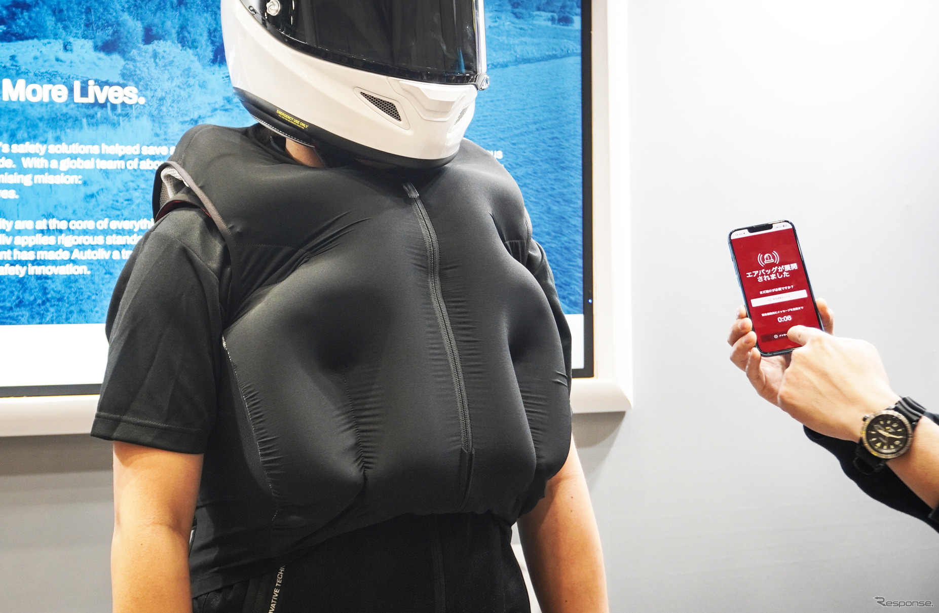 Жилет с подушкой безопасности T-SABE: реакция за 0,049 с