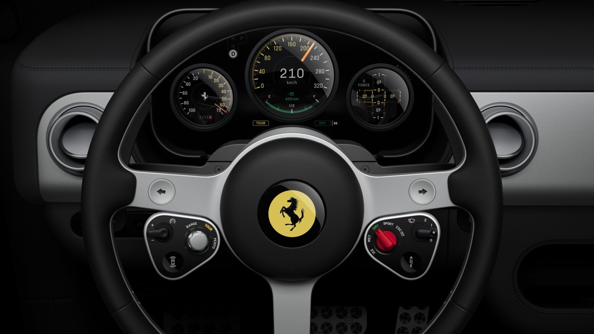 Ferrari Luce дебютировал с четырьмя OLED-дисплеями Samsung