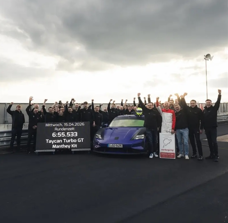 Porsche Taycan Turbo GT побил рекорд Нюрбургринга с пакетом Manthey