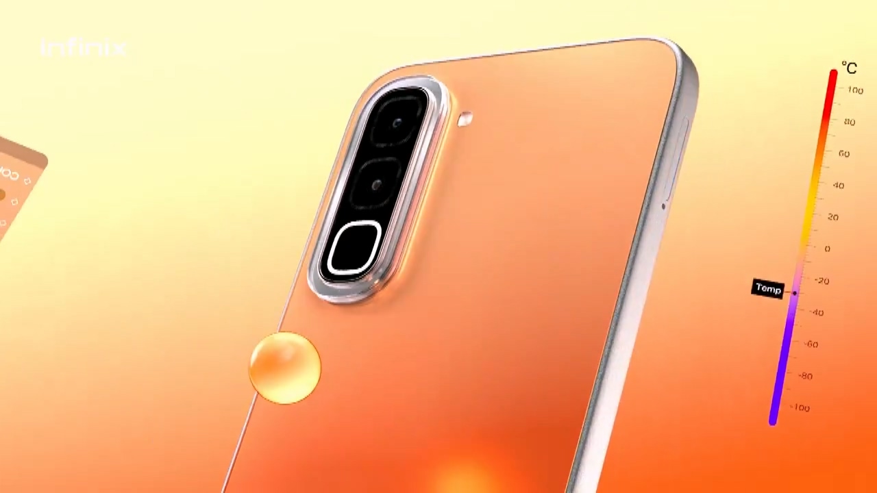 Infinix Hot 70 меняет цвет от температуры. Смартфон сняли на фото
