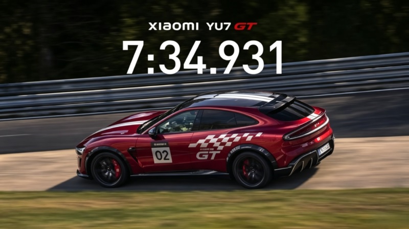 Xiaomi YU7 GT побил рекорд Porsche Cayenne на Нюрбургринге
