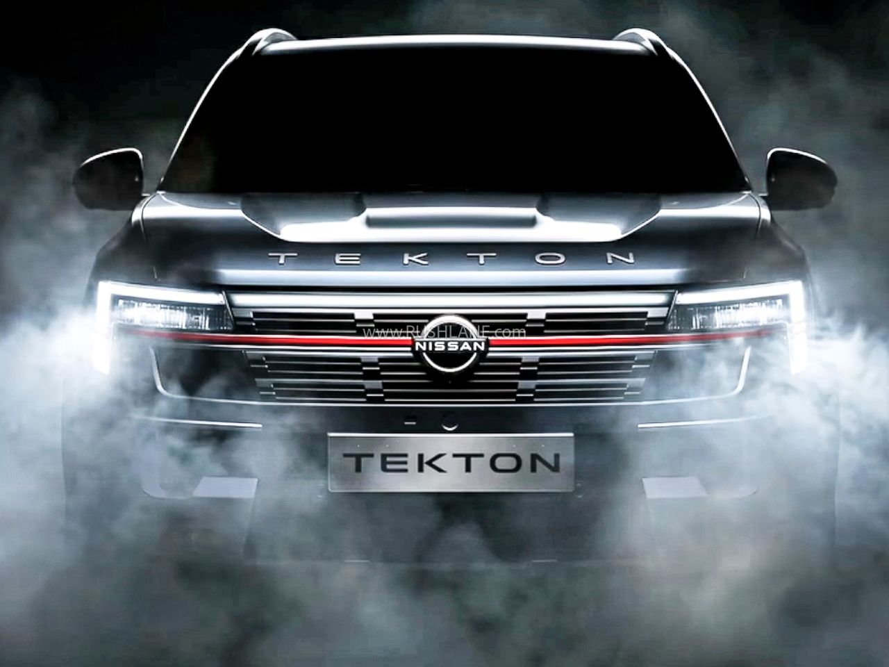 Nissan впервые показал морду внедорожника Tekton. Авто сняли на фото
