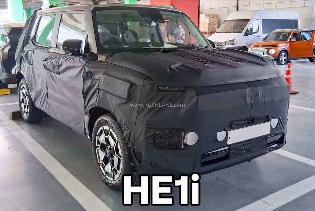 Hyundai готовит субкомпактный электрокроссовер HE1i. Авто сняли на фото