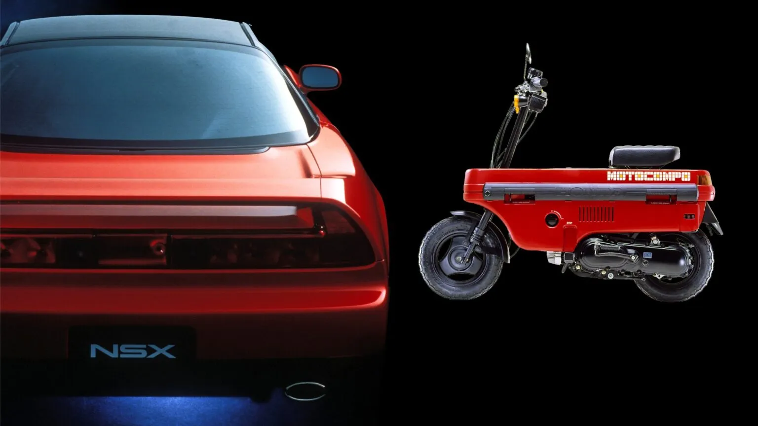 Скутер 1981 года влез в багажник суперкара Acura NSX